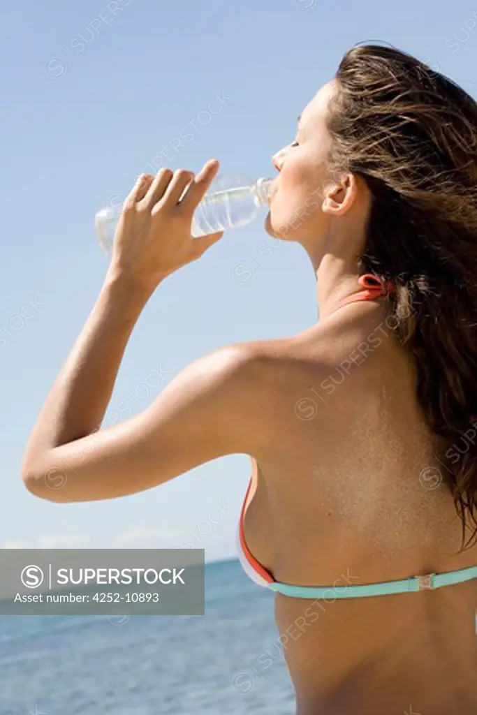 Woman water bottle.