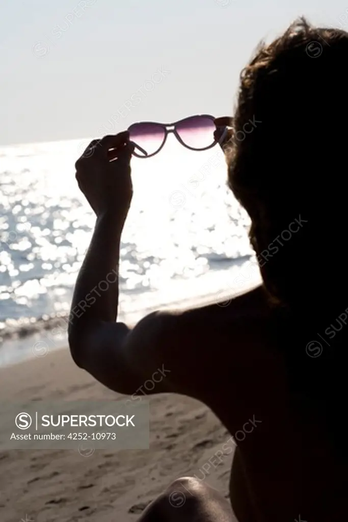 Woman beach summer.
