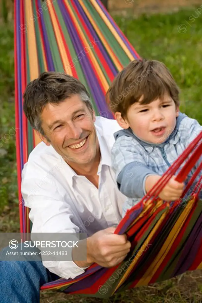 Man child hammock