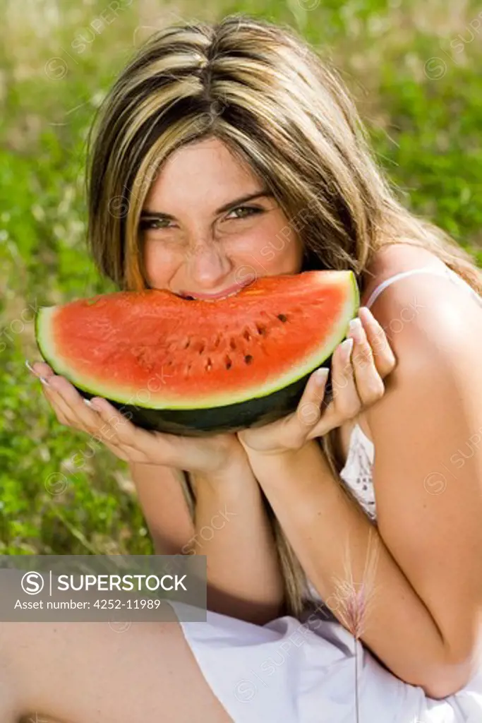 Teenager watermelon.