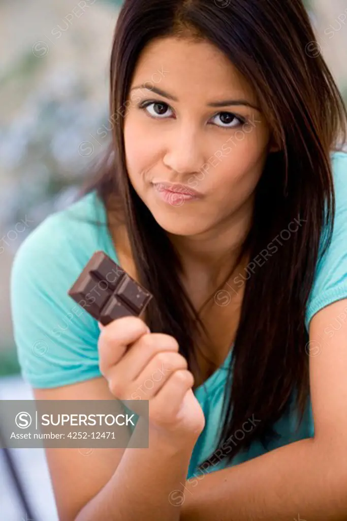 Woman chocolate