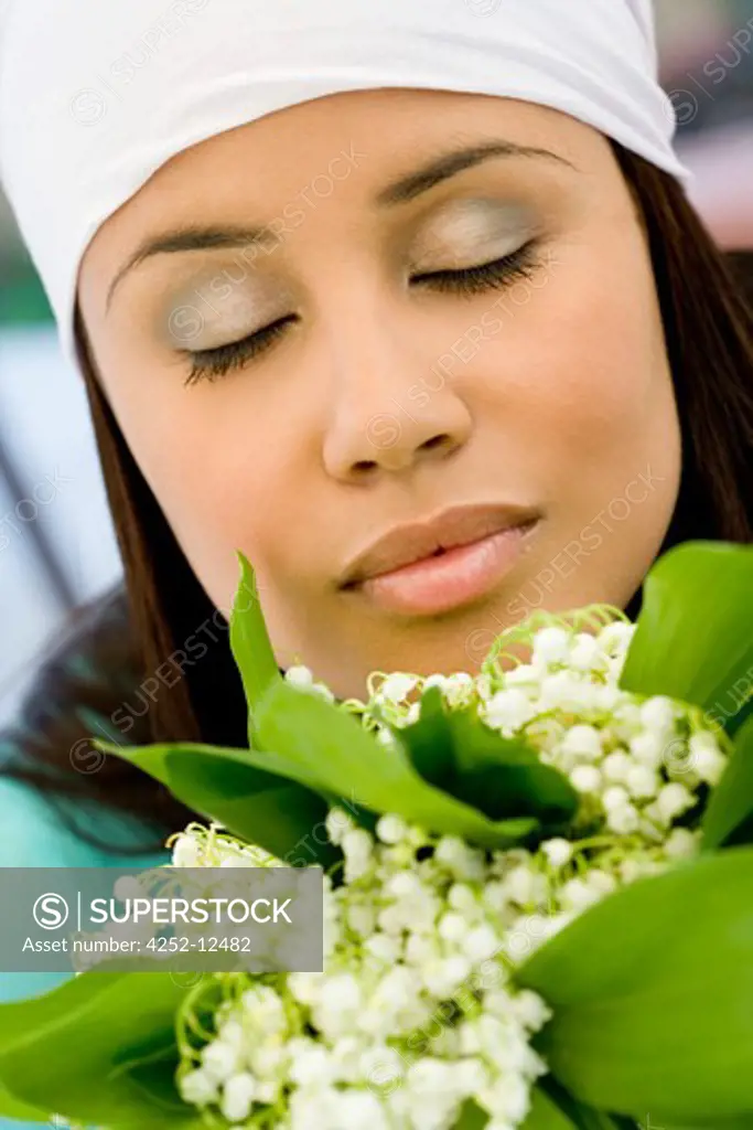 Woman lily of the valley