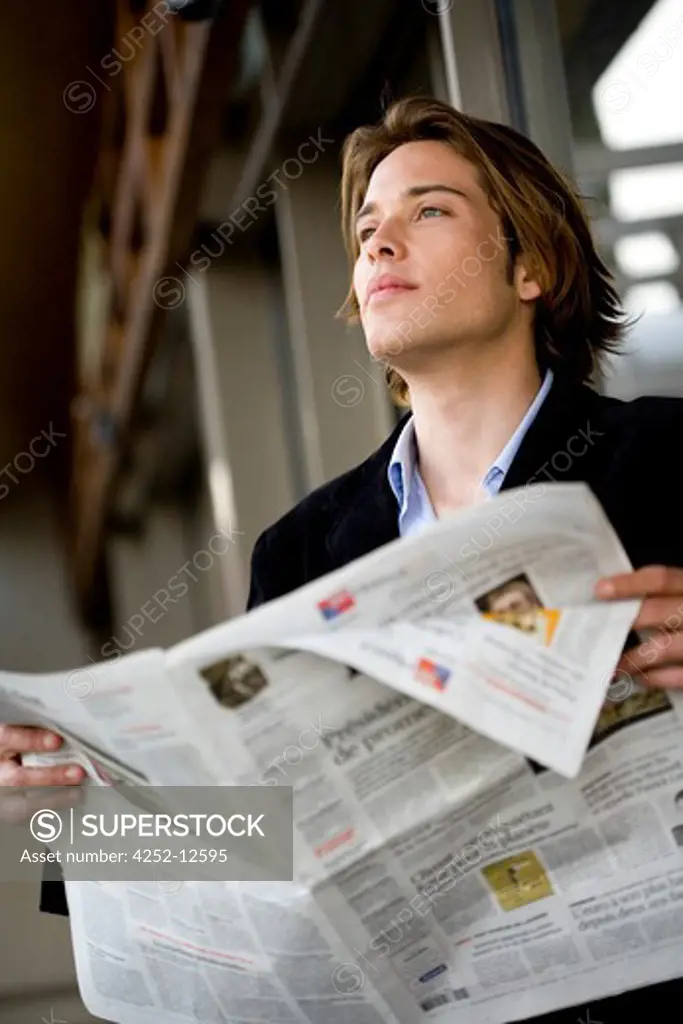 Man newspaper