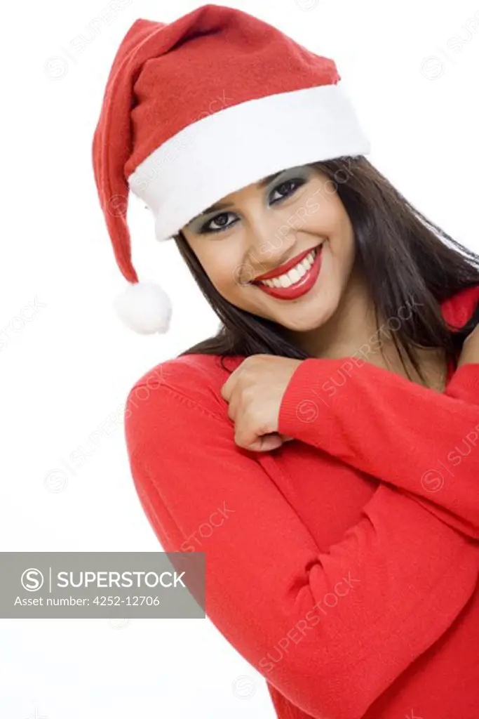 Woman christmas portrait