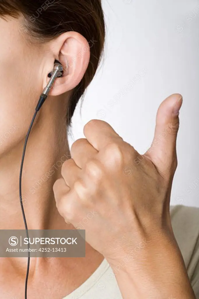 Woman ear plugs
