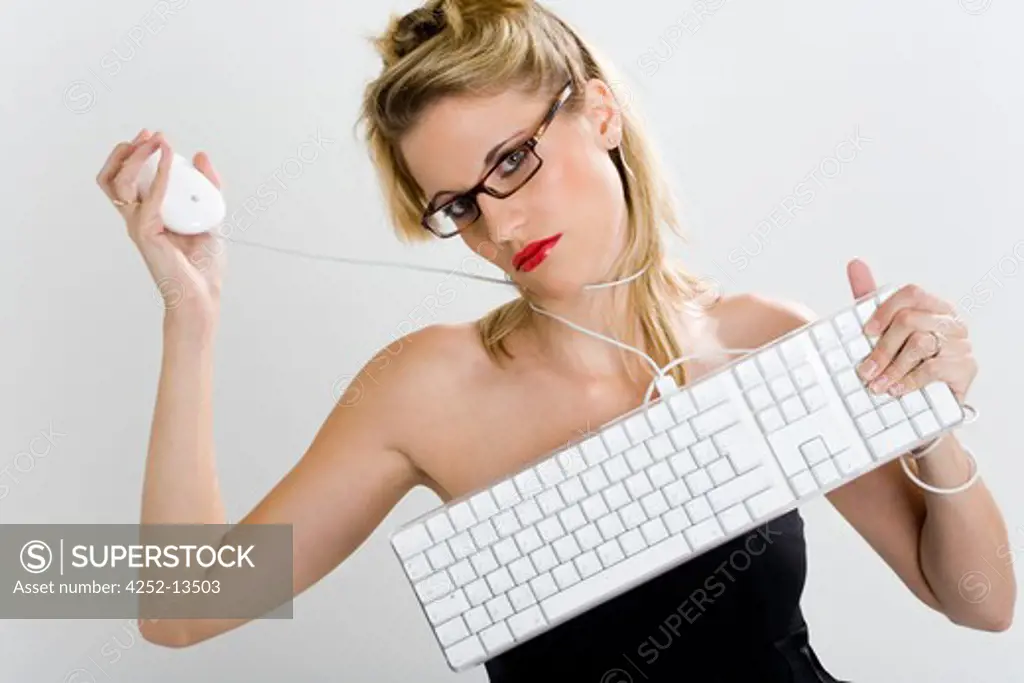 Woman keyboard