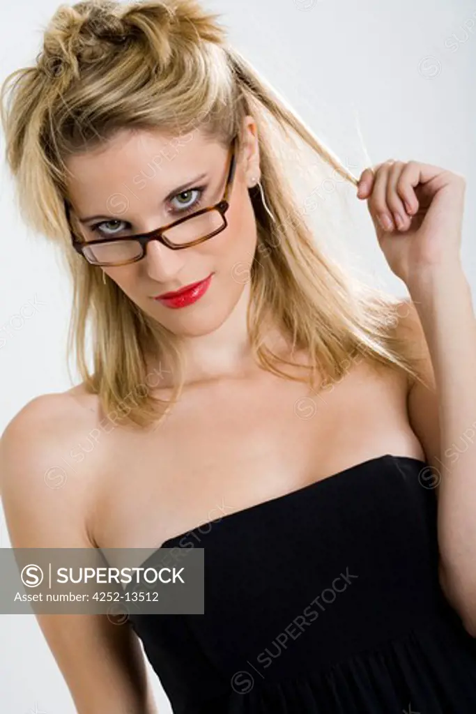 Woman glasses portrait