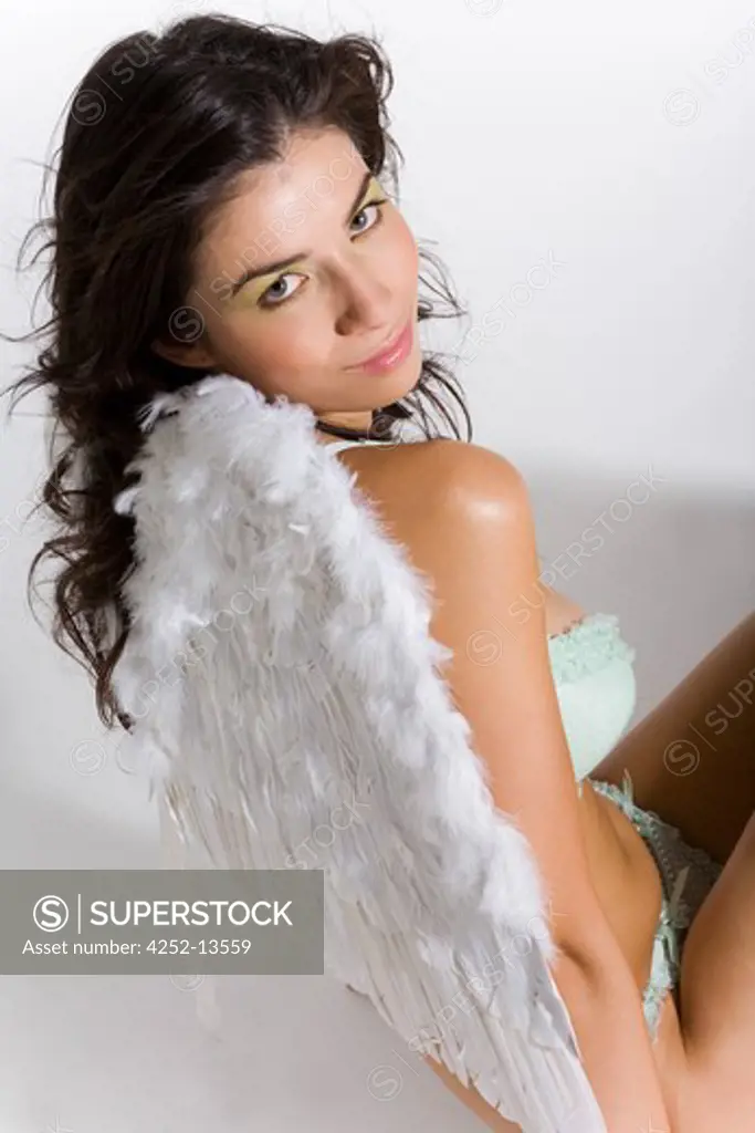 Woman angel wings