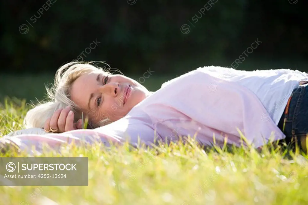 Woman nature relaxing