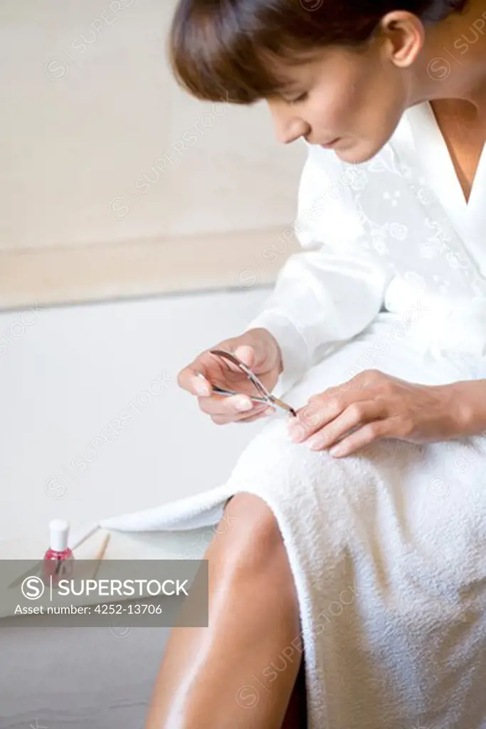 Woman manicure.