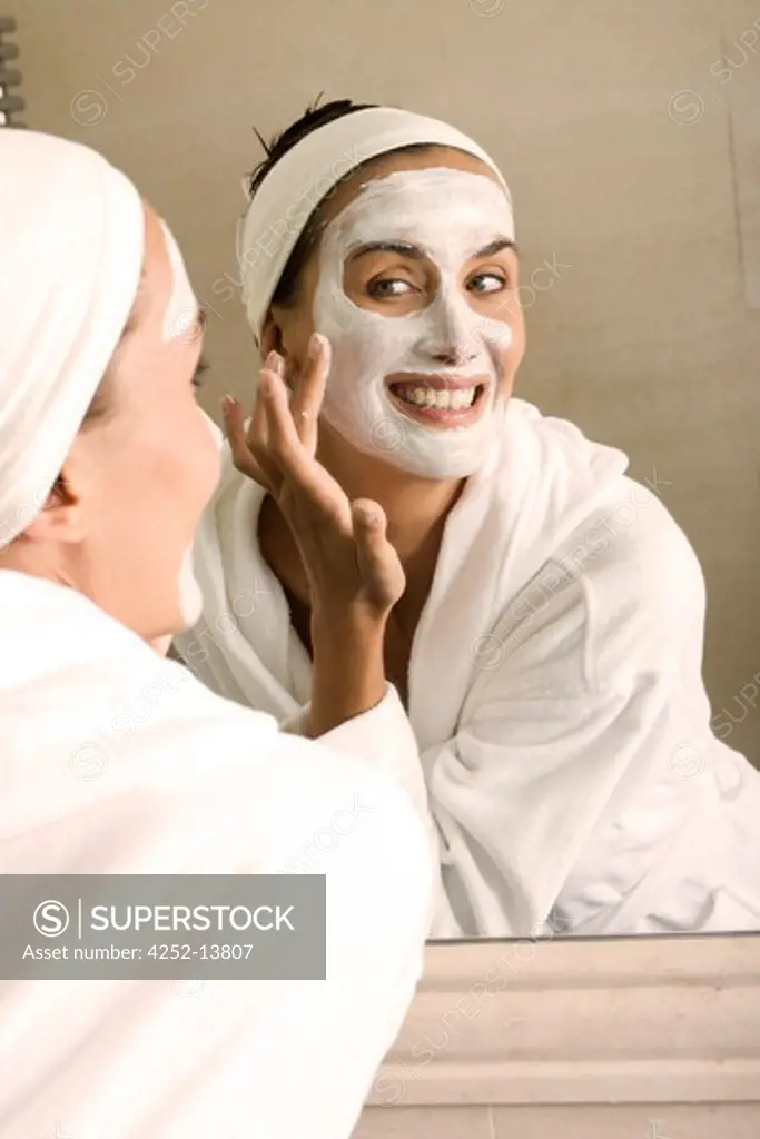 Woman facial mask.
