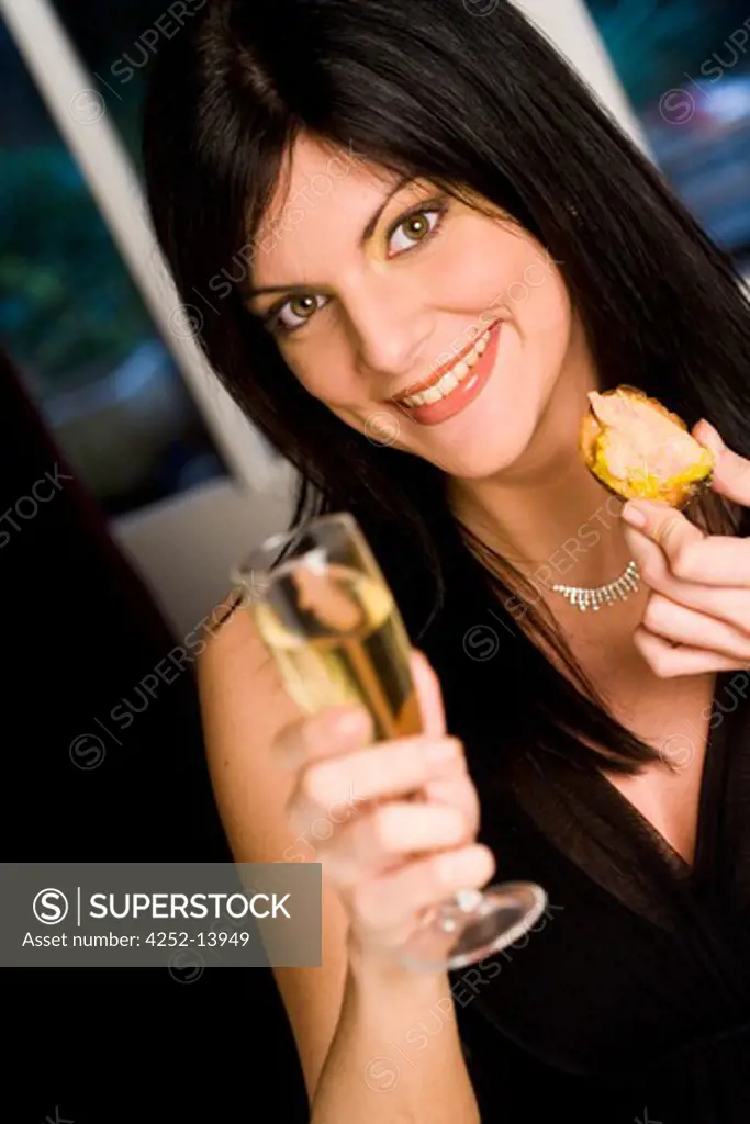 Woman champagne