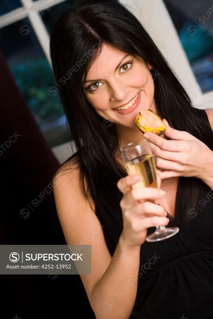 Woman champagne