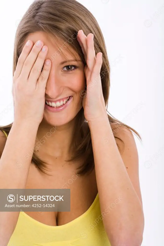 Woman face gesture