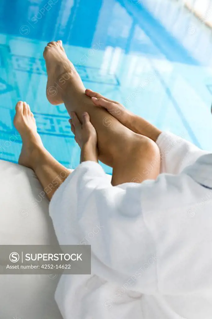Woman leg massage
