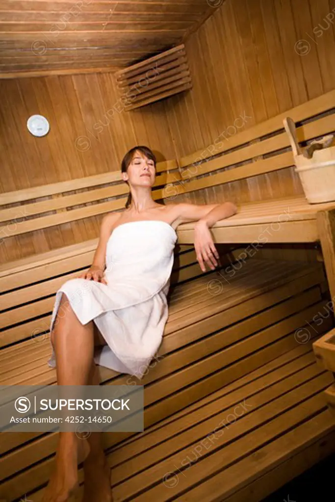Woman sauna
