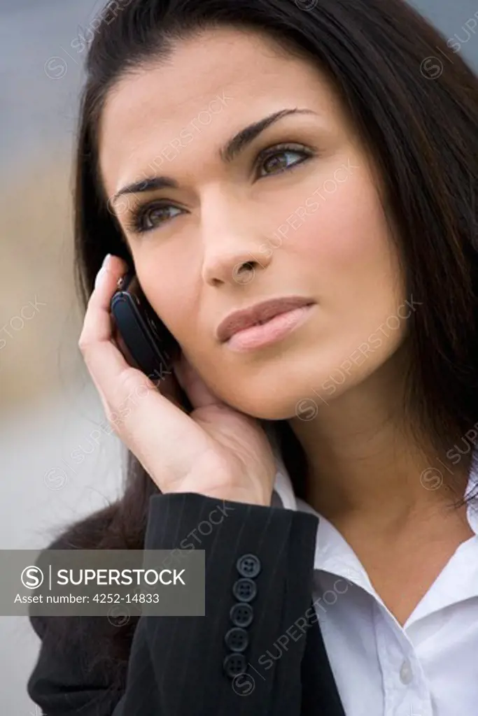 Woman mobile phone