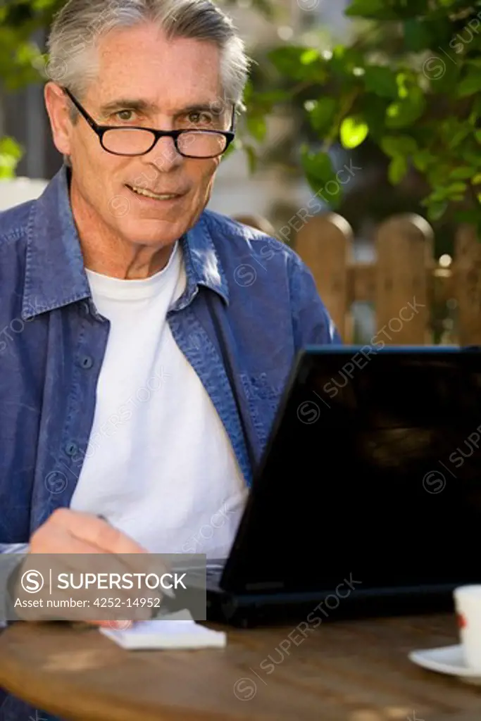 Man laptop computer