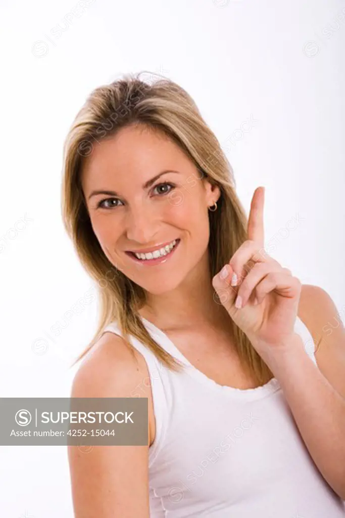 Woman finger gesture