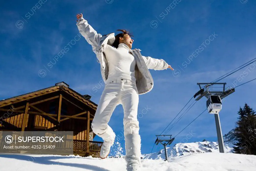 Woman winter energy