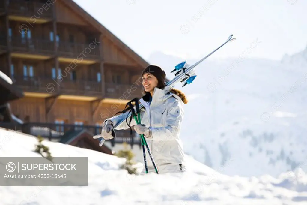 Woman ski