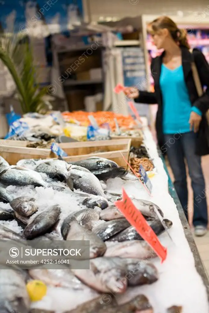Fish store supermarket