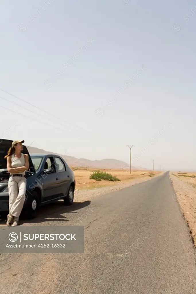 Woman car Morocco