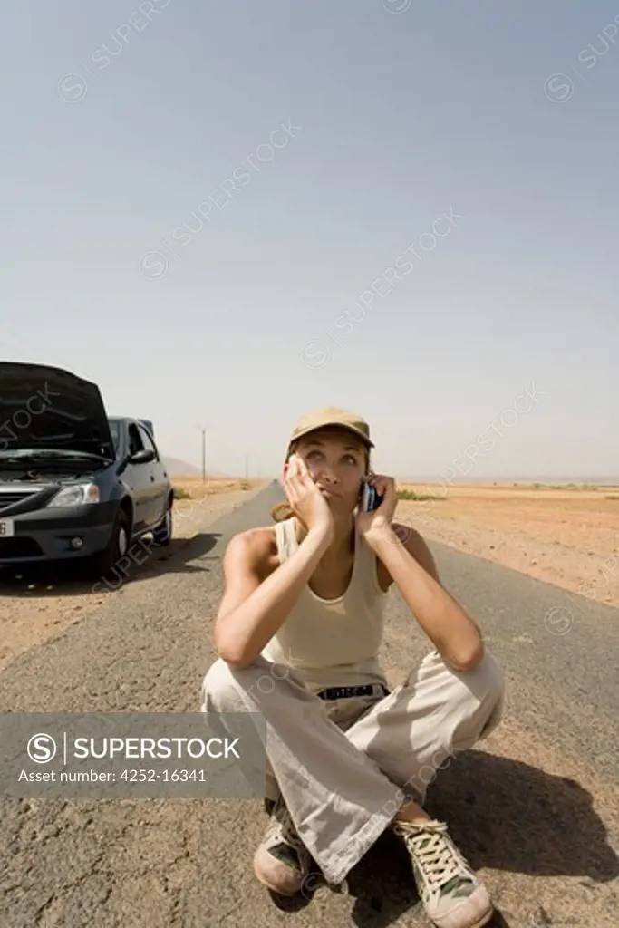 Woman car Morocco