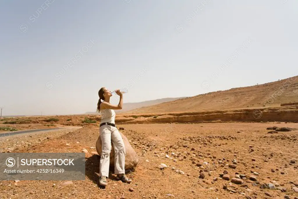 Woman Morocco desert