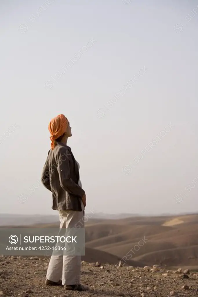 Woman Morocco desert