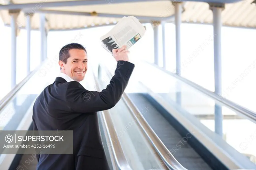 Man escalator