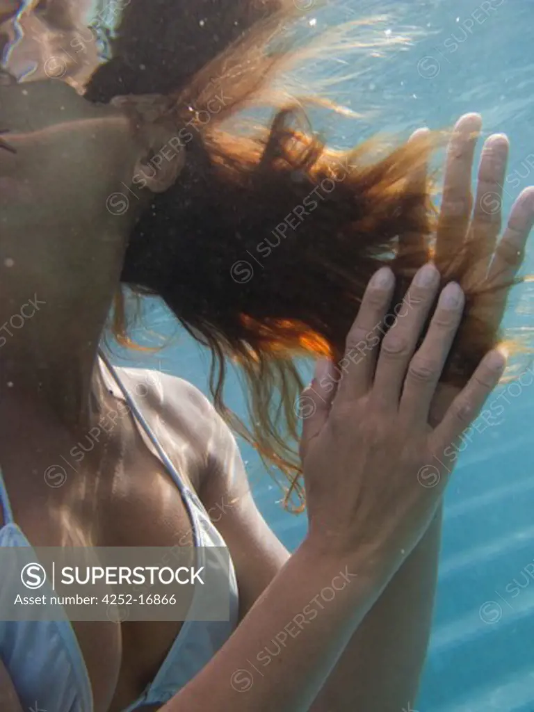 Woman hair pool