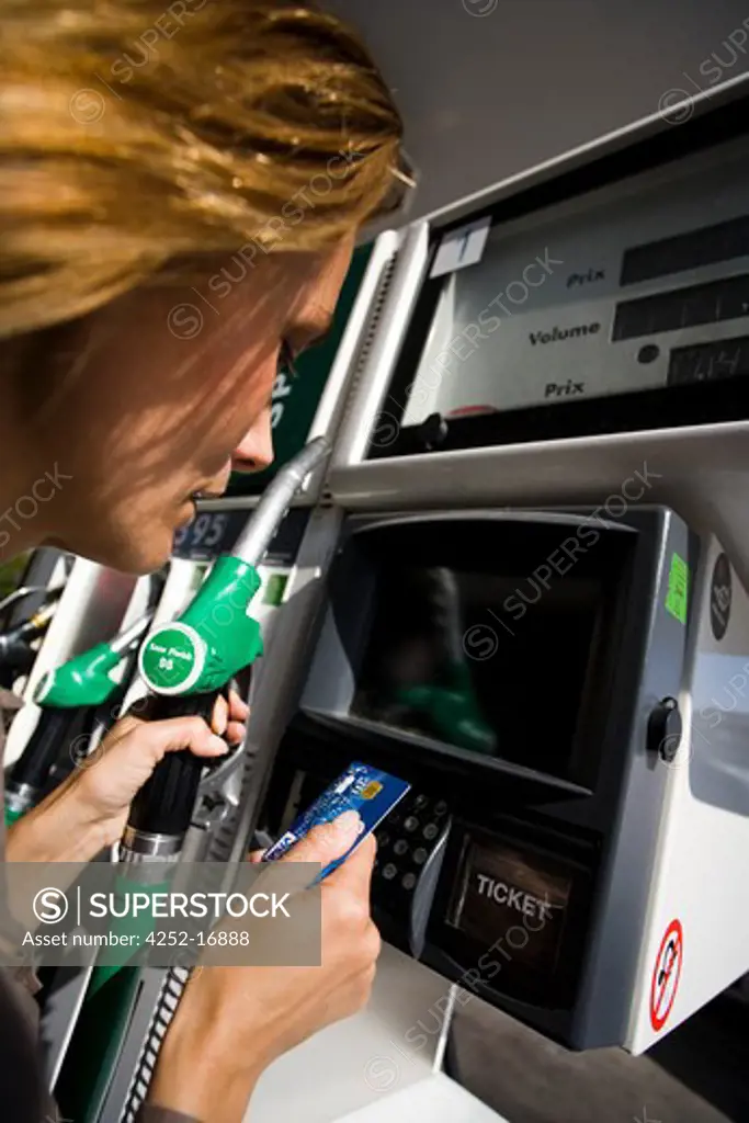 Woman gas payment