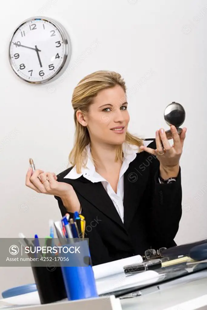 Woman office make-up