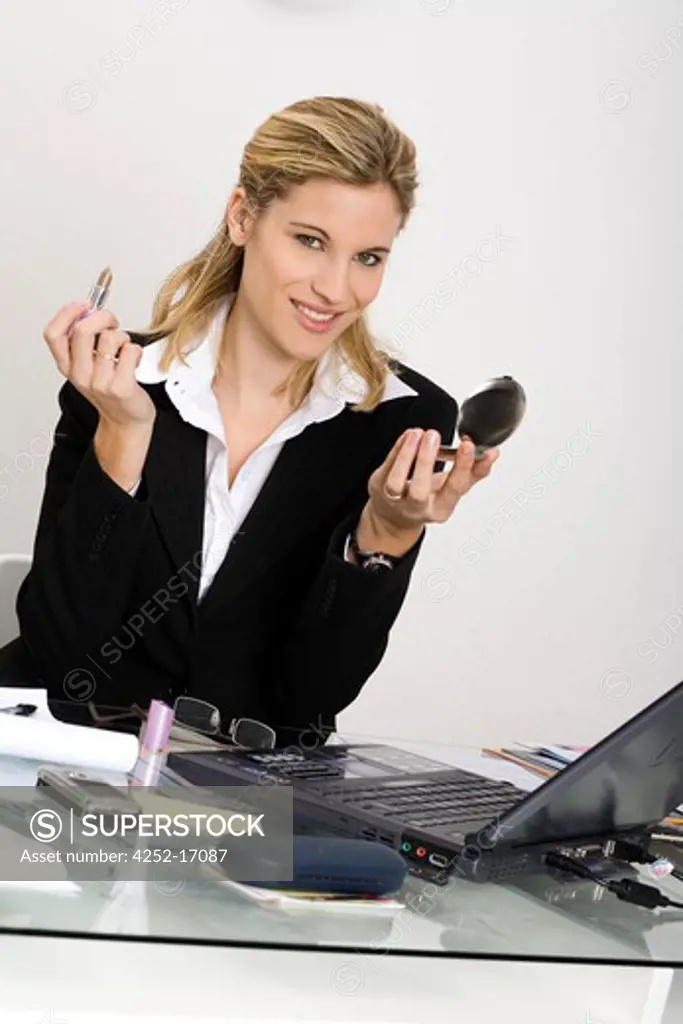 Woman office make-up
