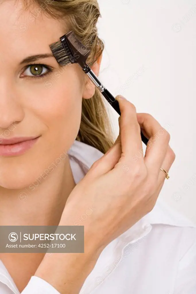 Woman eyebrow brush