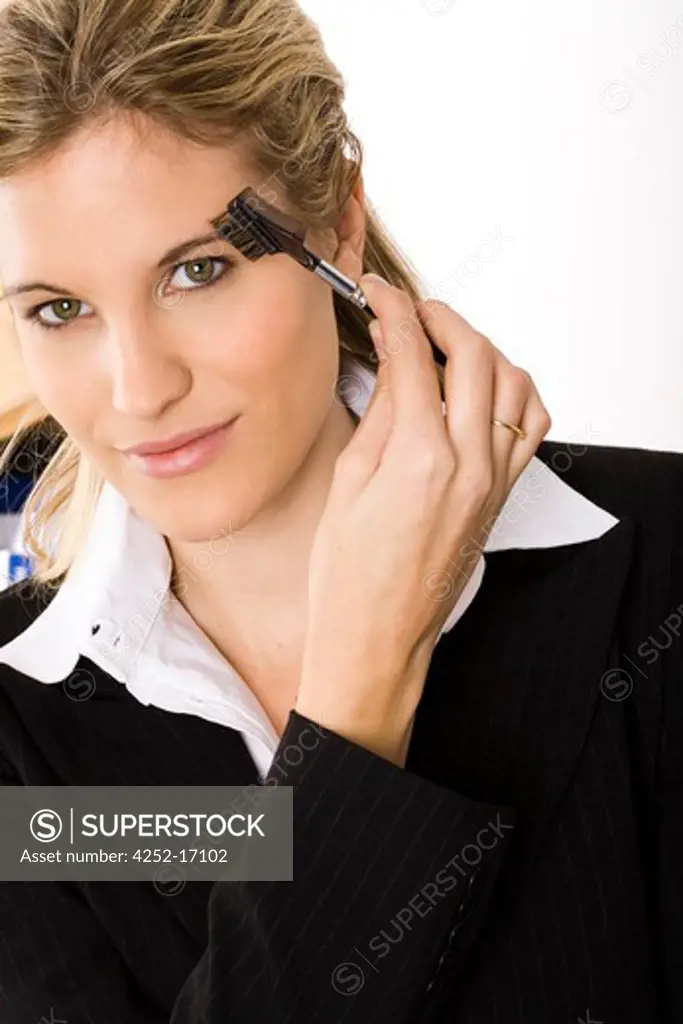 Woman eyebrow brush