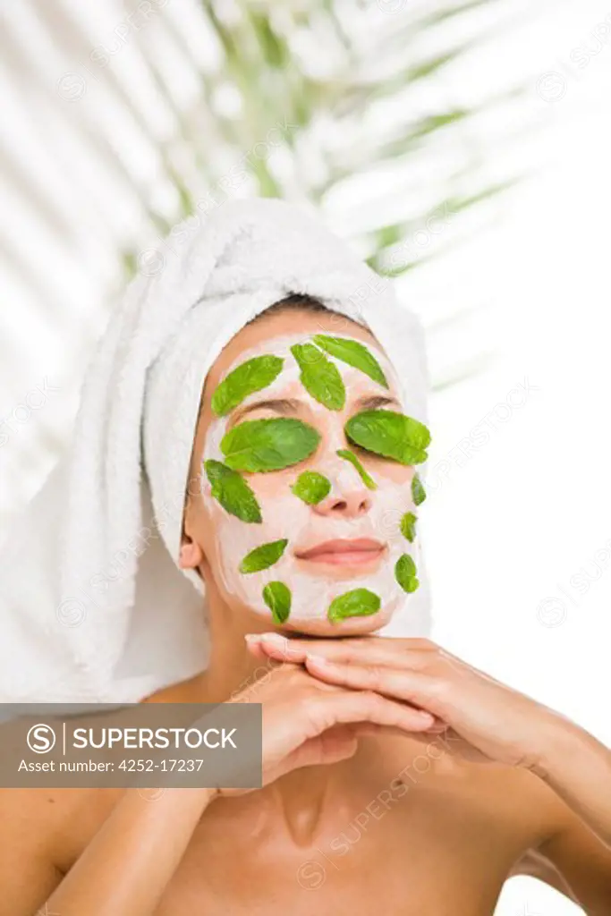 Woman beauty mask