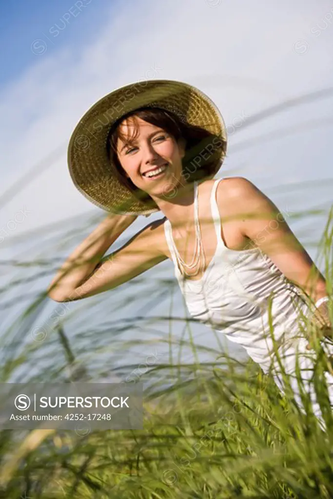 Woman hat nature