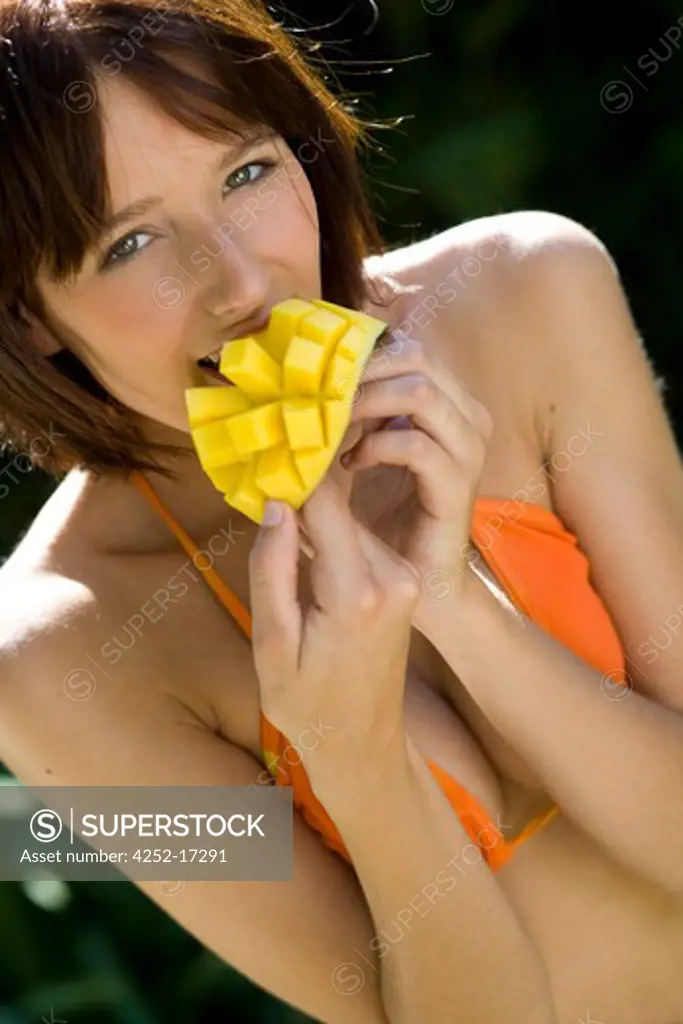 Woman mango