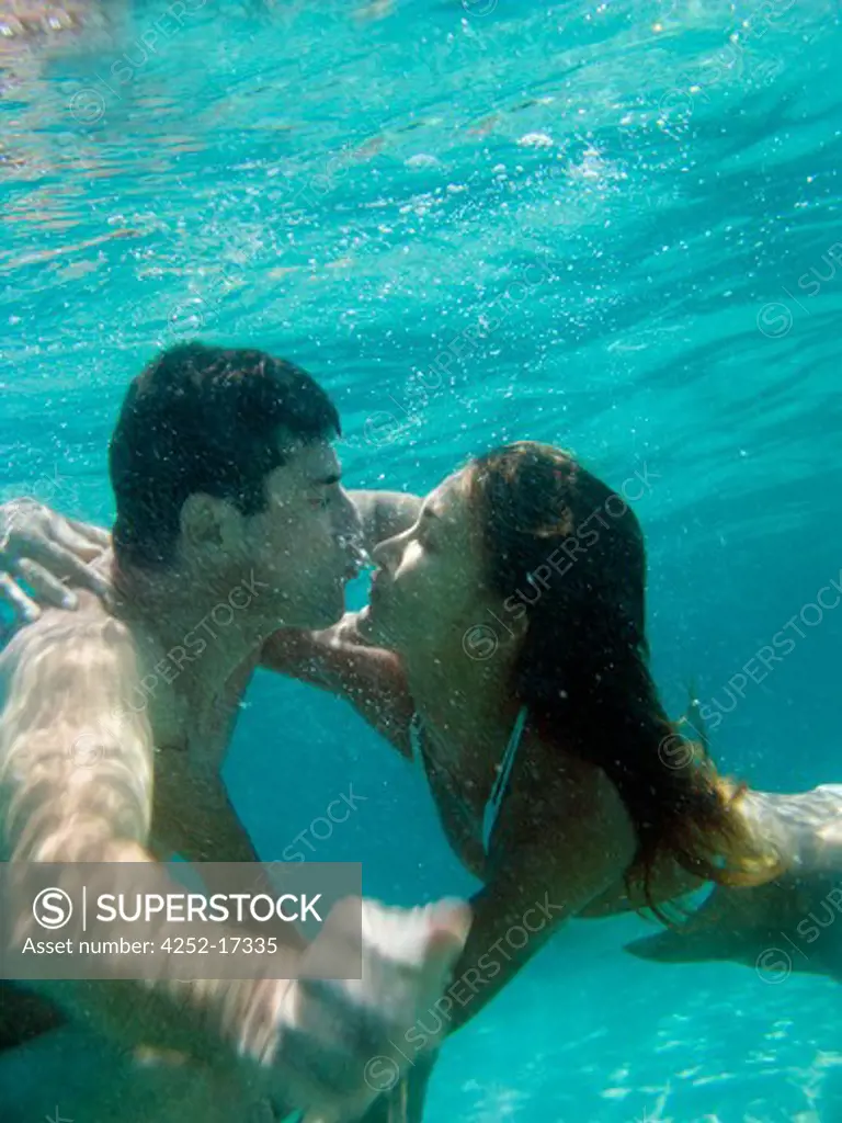 Couple underwater