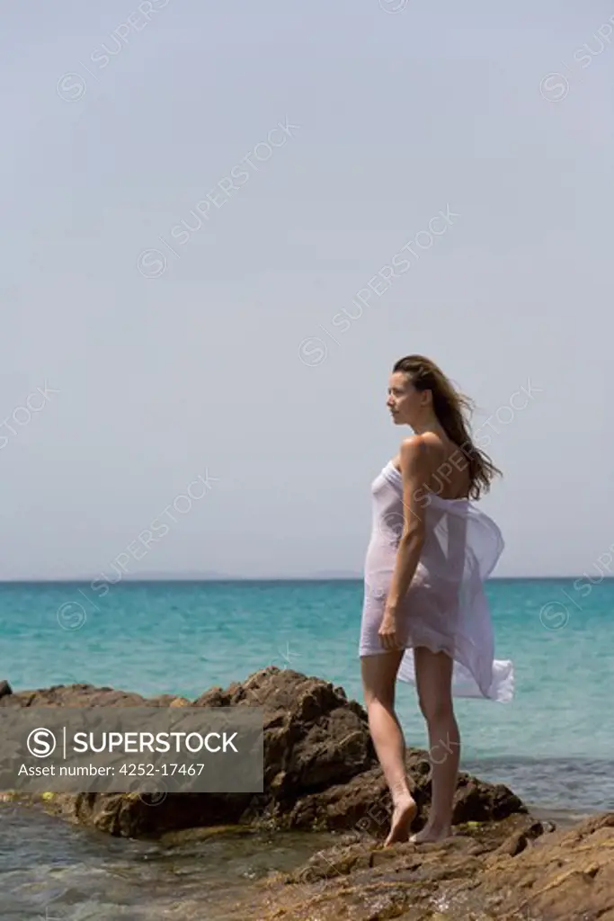 Woman sea