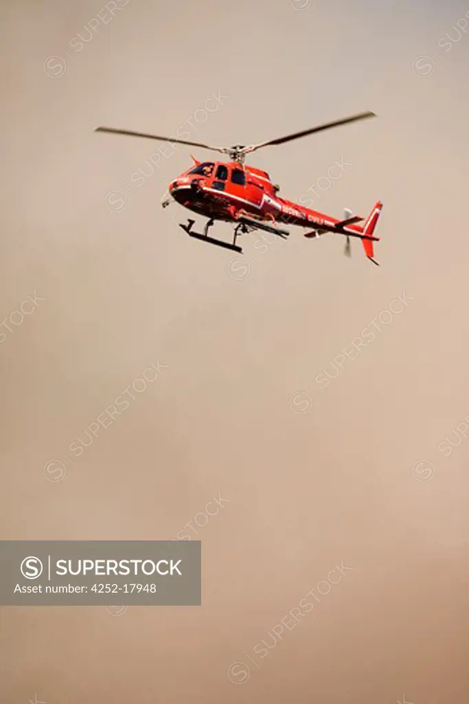 Helicopter fireman
