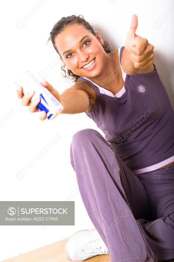 Woman energizing drink