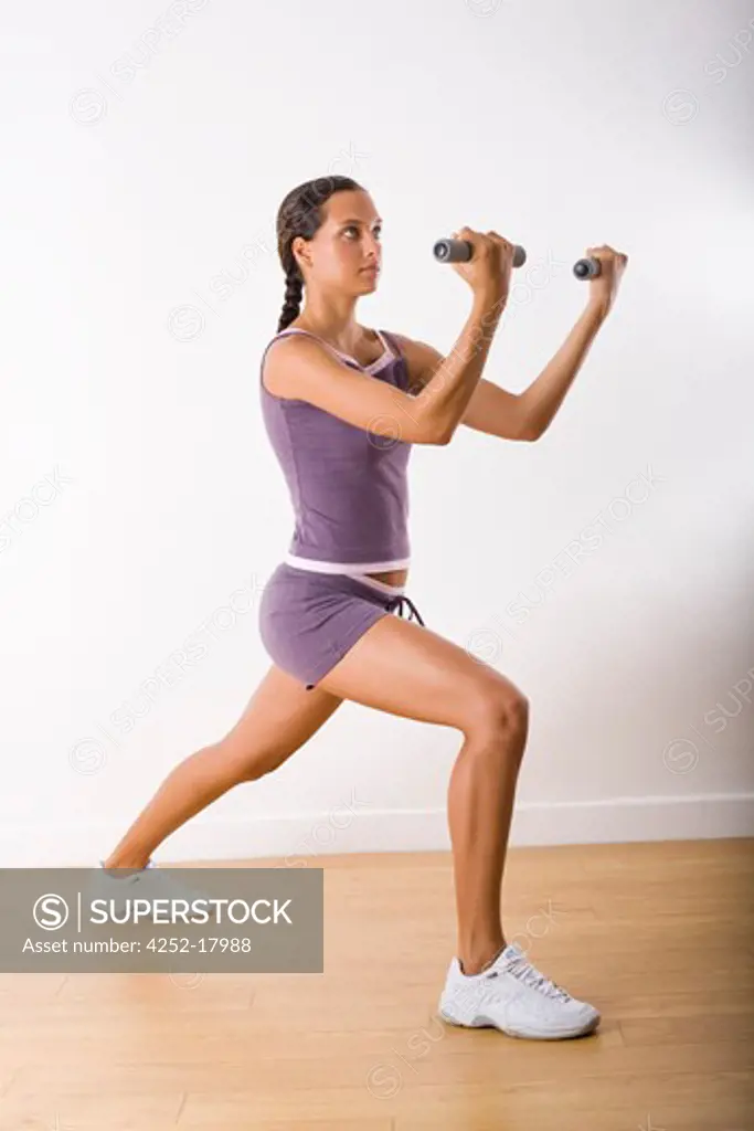 Woman gym step