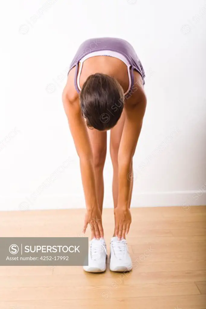 Woman gym step