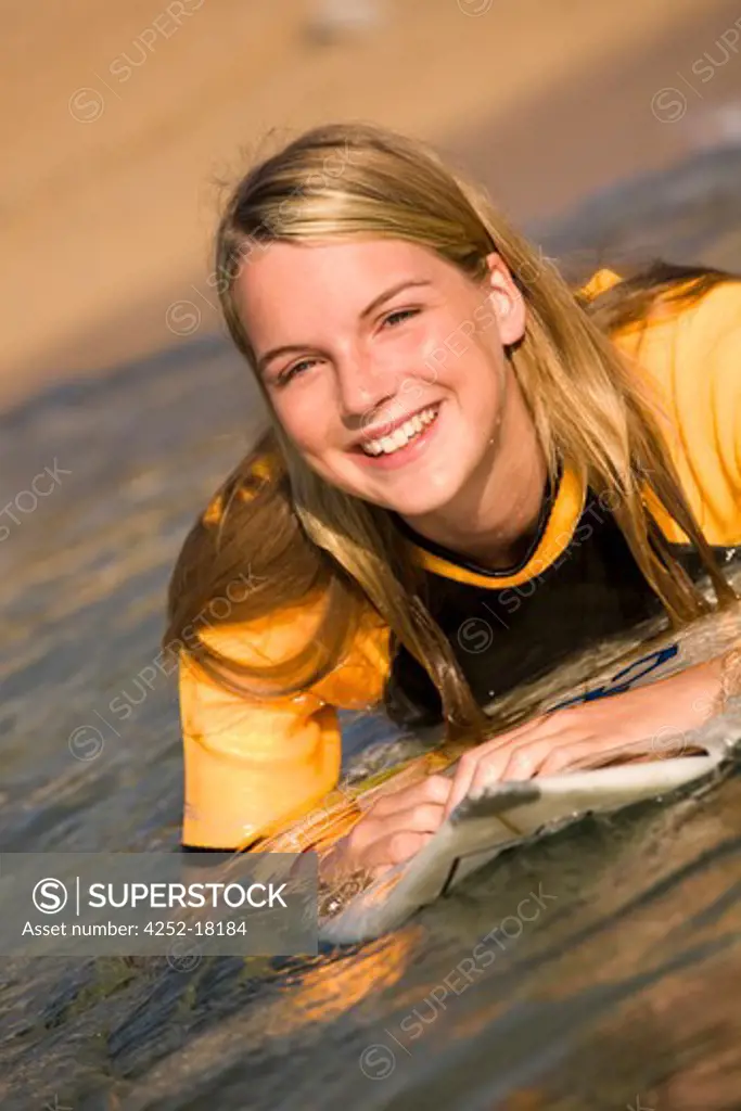 Woman surf portrait