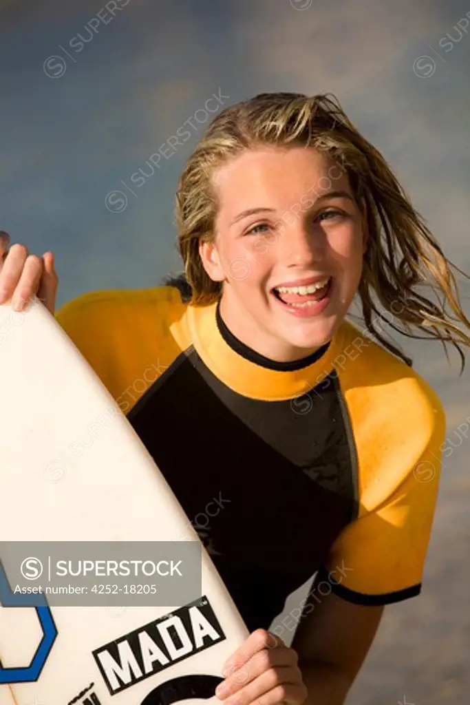 Woman surf portrait