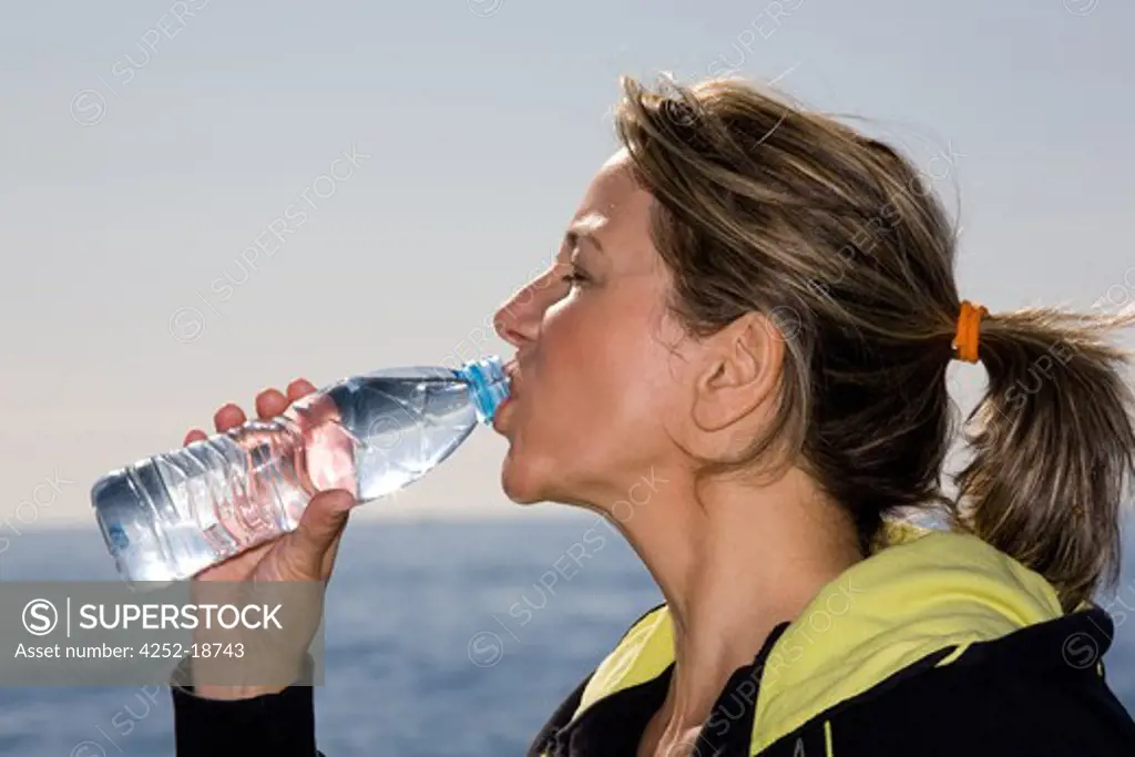Woman water bottle
