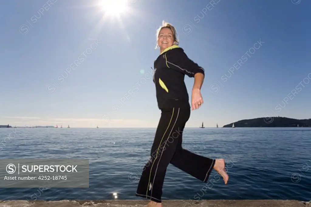 Woman sea energy